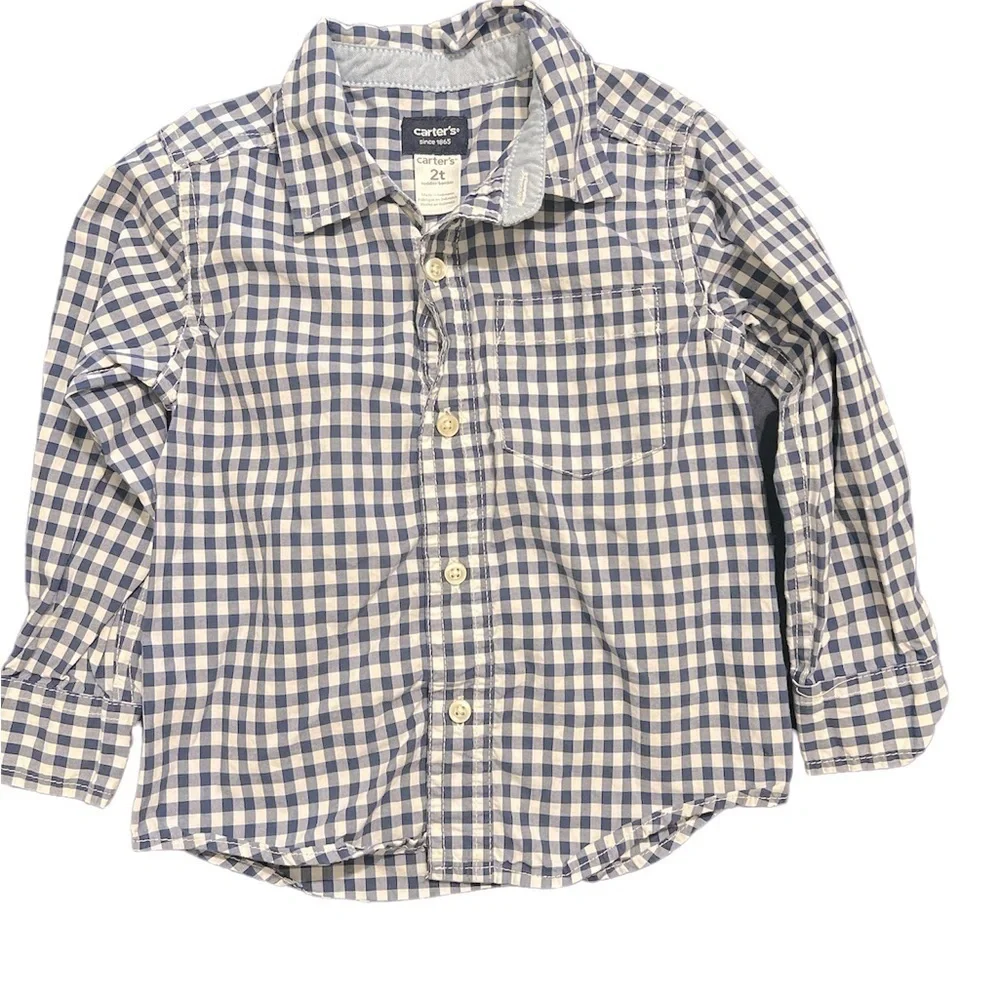 Toddler‎ Boys button up plaid shirt | Carter’s 2t